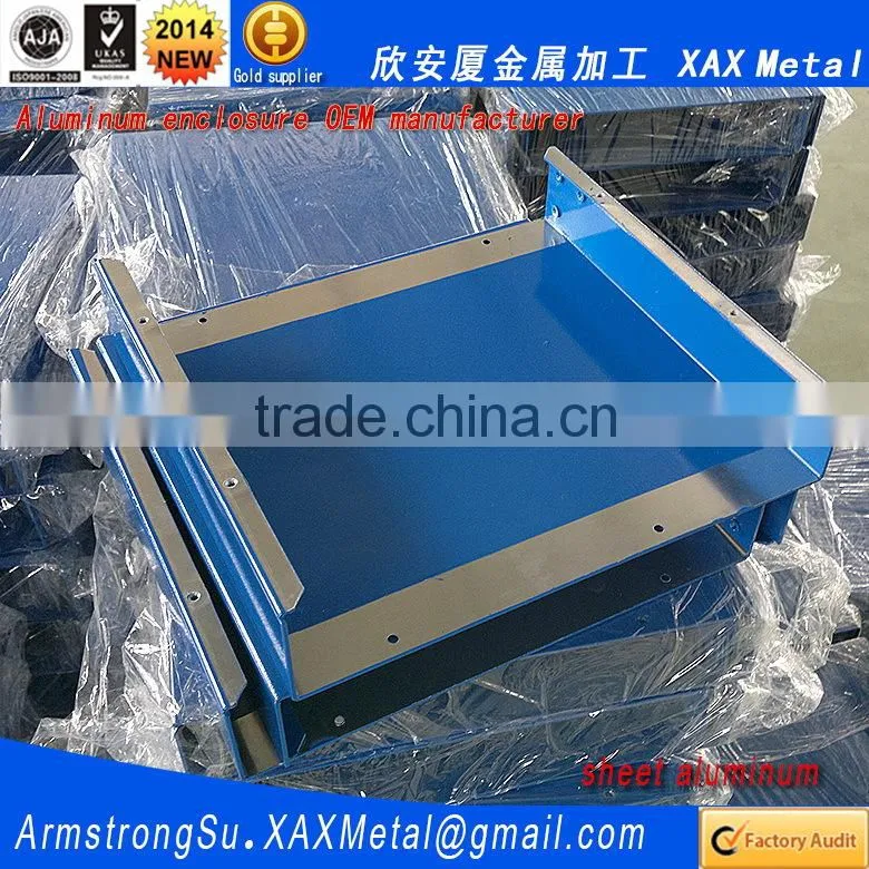 XAX27Alu OEM ODM customized laser cut bend weld plate aluminum network switch case