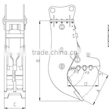 excavator spare parts crusher for construction equipment