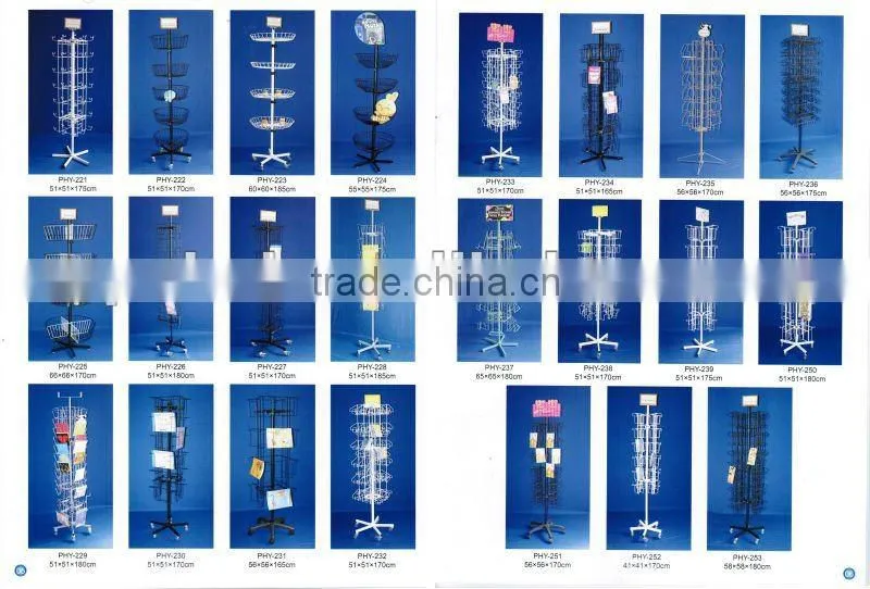 qualified metal revolving floor card stand from china