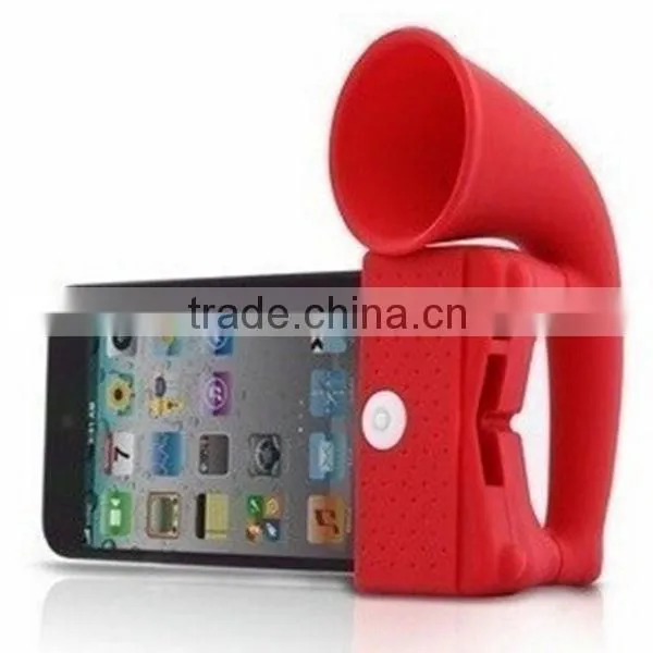 2014dongguan funny silicone phone loudspeaker,silicone phone stand with speaker,silicone phone speaker for iphone