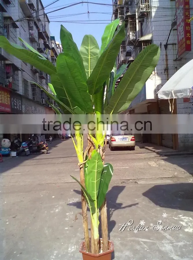 Popular high quality low cost artificial banana tree for indoor decoration