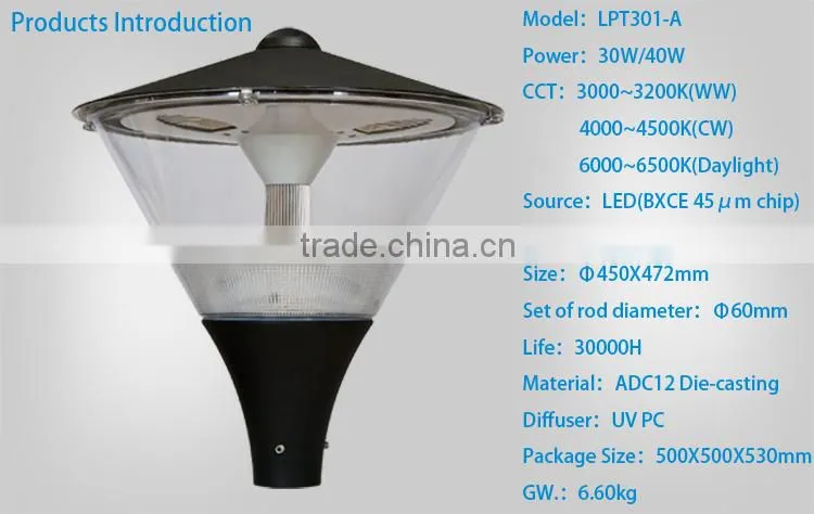 2016 30w supper bright 5 years guarantee aluminum city outdoor led landscape lighting