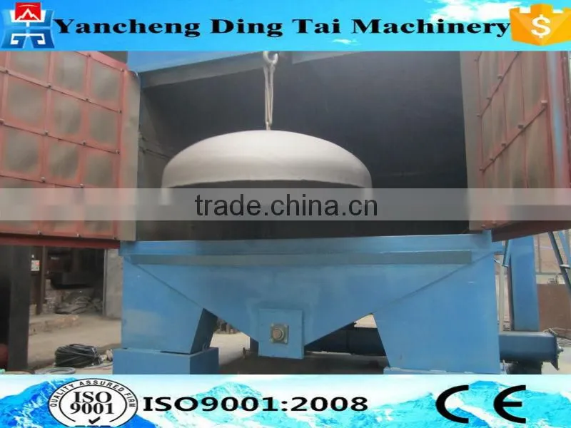 Dish head shotblasting machine