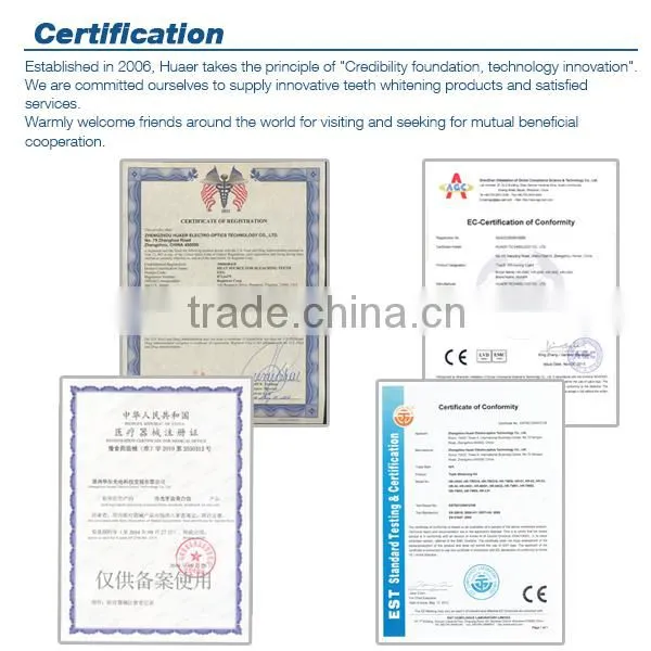 Non Peroxide Teeth whitening gel