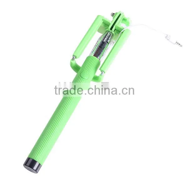 2015 hot selling in stock Colorful clip foldable mini cable selfie stick Z07-6S