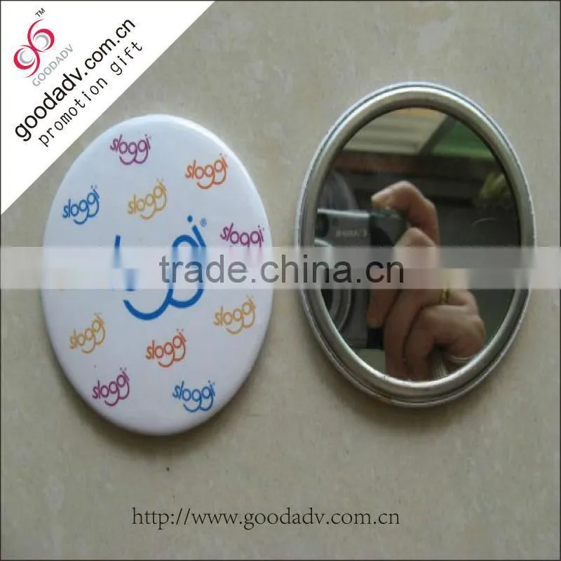 Decorated pocket mirrors/travel set cosmetic mirror/metal hand mirror