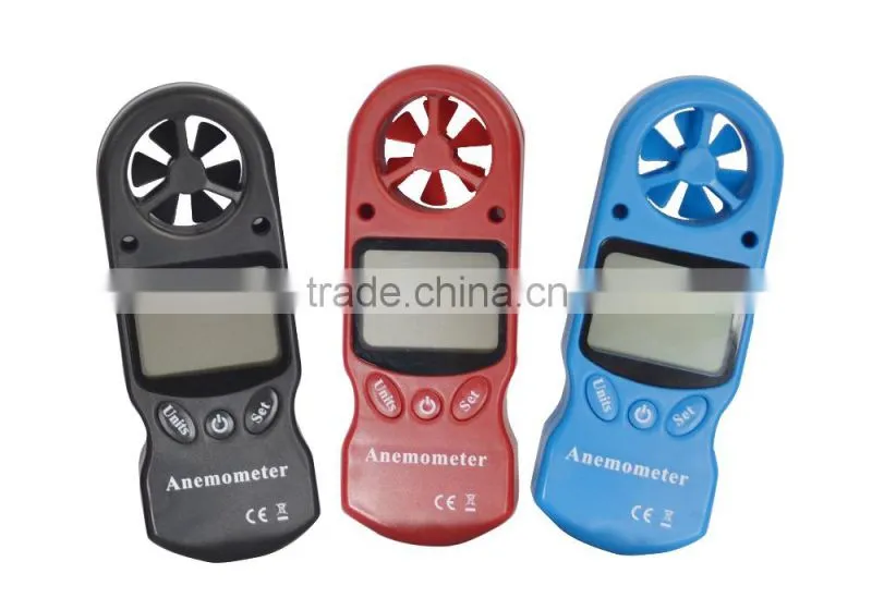 Digital LCD Wind Speed Meter Gauge Air Flow Velocity Measurement Thermometer with Backlight for Windsurfing Kite Flying Sailing