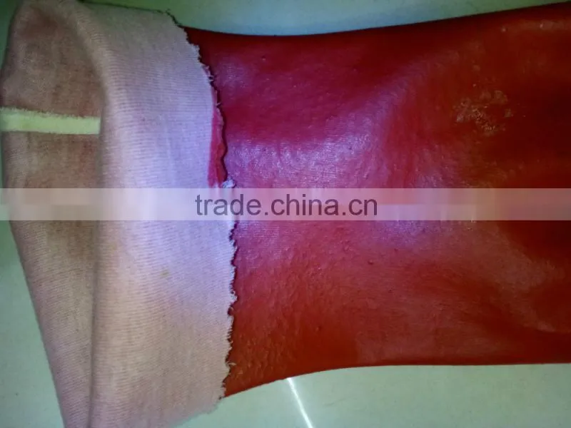 PVC red gloves china supplier
