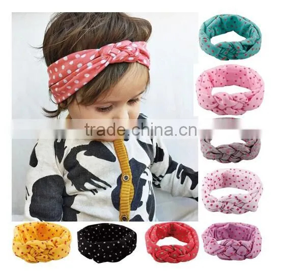 Red Toddler Baby Girls Polka Dot Headband Hair Band Headwear Wrap Accessories