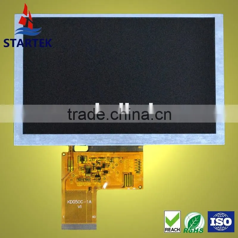 5.0 inch 800*480, ILI5960/ILI6122, 16/18/24 bit RGB interface, high brightness TFT LCD, Stock for sale and never end of supply