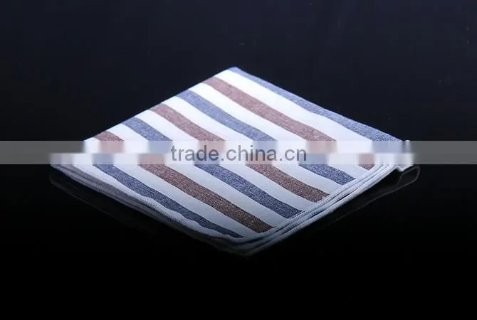 Classical High Quality Striped 100% Cotton Pocket Square