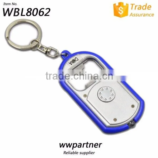 Premium Bottle Opener LED Light Plastic with Key Ring