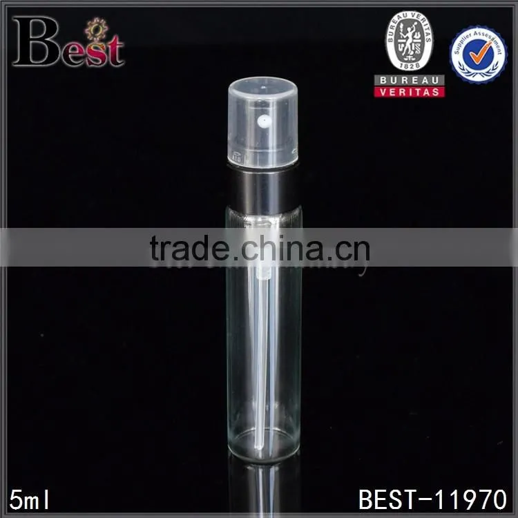 5ml 10ml sprayer type clear glass bottle for perfume