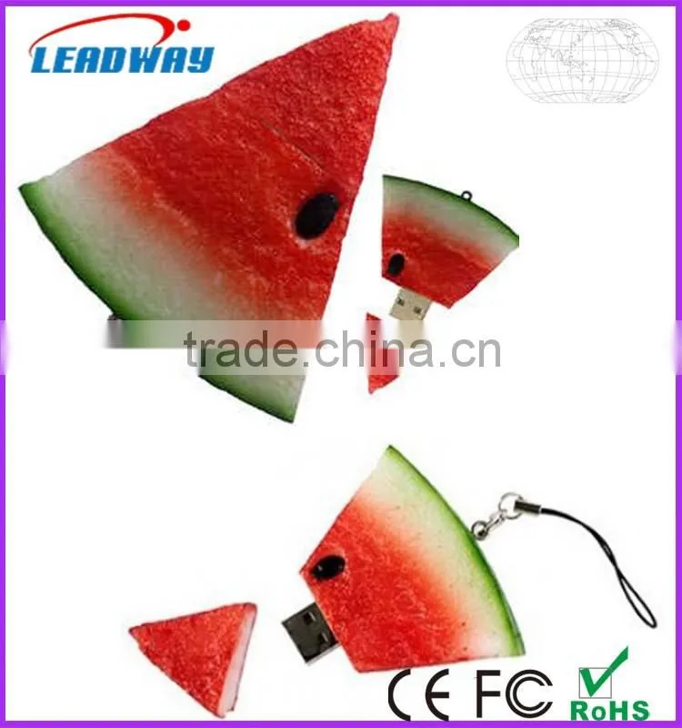 Watermelon Shape USB Flash Memory With Key Loop