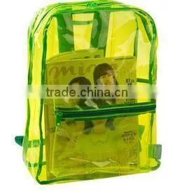2015 OEM packbag transparent high quality PVC school bag hot sale
