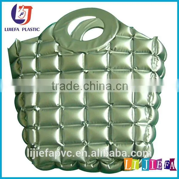 Inflatable green transparent PVC handbag ,PVC handbag ,Inflatable beach handbag,Inflatable Air handbag