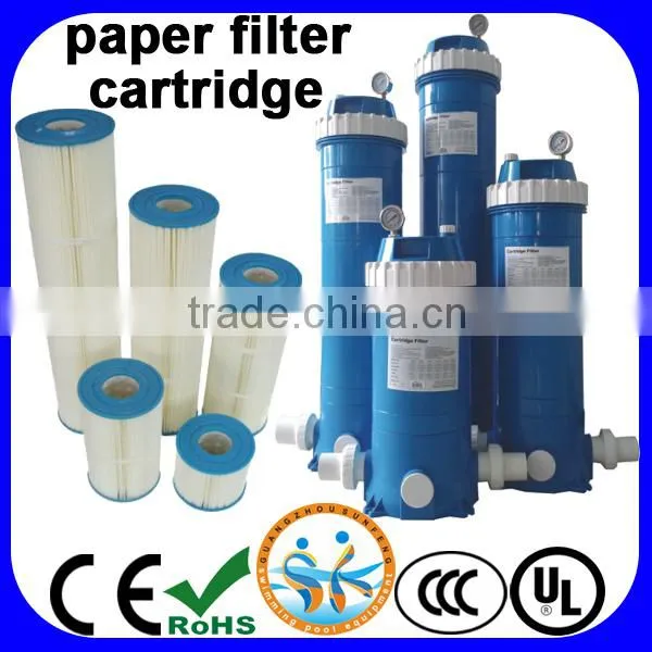 Swimming pool paper cartridge sand filter