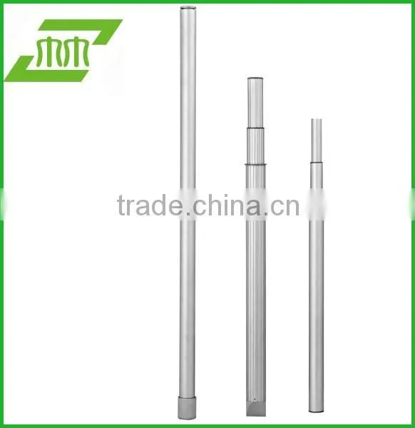 anodized silver color alminium 6063 T5 pipe five sections extendable pole for cleaning house