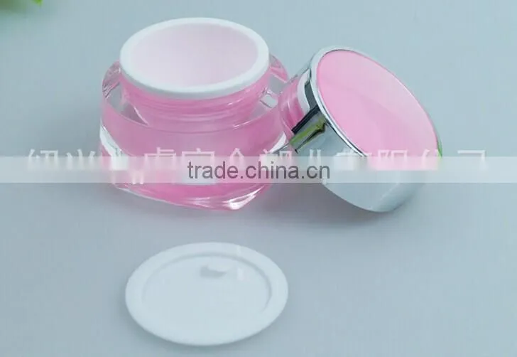 Hot skin care luxury empty acrylic cosmetic container with colorful cap