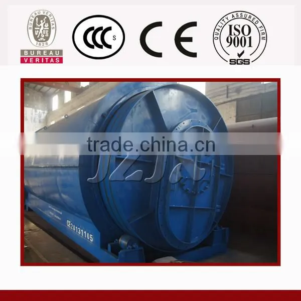 100% environment pyrolysis plant for used tyre to oil with slagging quickly