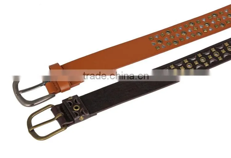 Cheap Leather Hollow Out Female Pyramid Belt SWF-15062932