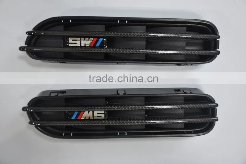For BMW 5 Series E60 E61 M5 Side Fender ABS Matte Black Side Grills Side Vent