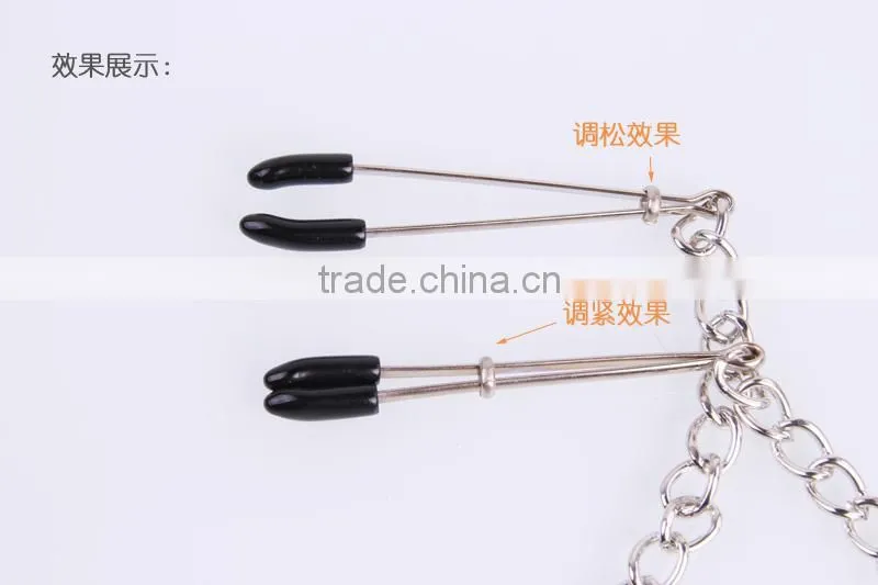 2015 long nipple clamps, Heathful Gay sex toys Stainless Steel Metal Massage Women nipple sex toy clamps