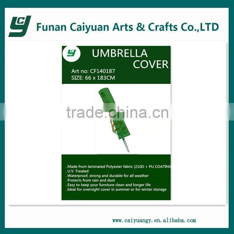 UV and waterproof PE fabric umbrella cover
