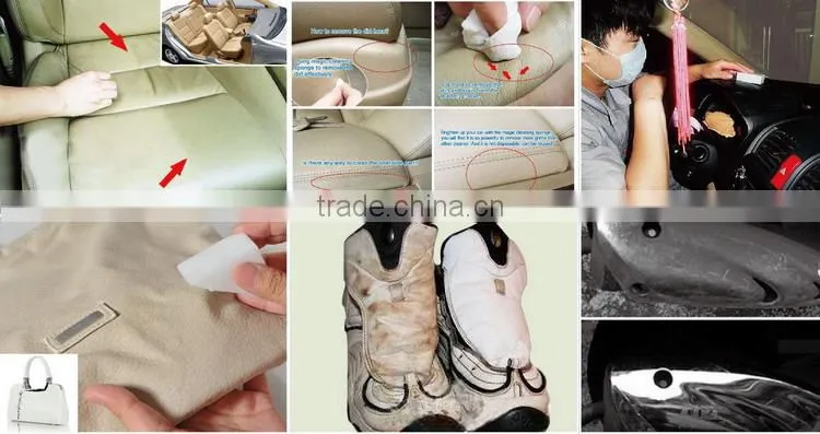 New Items In China Market Melamine Magic Sponge Eraser for Leather