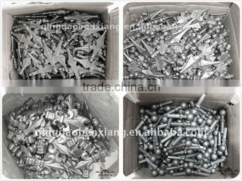 Decorative iron forged bars and fence pickets