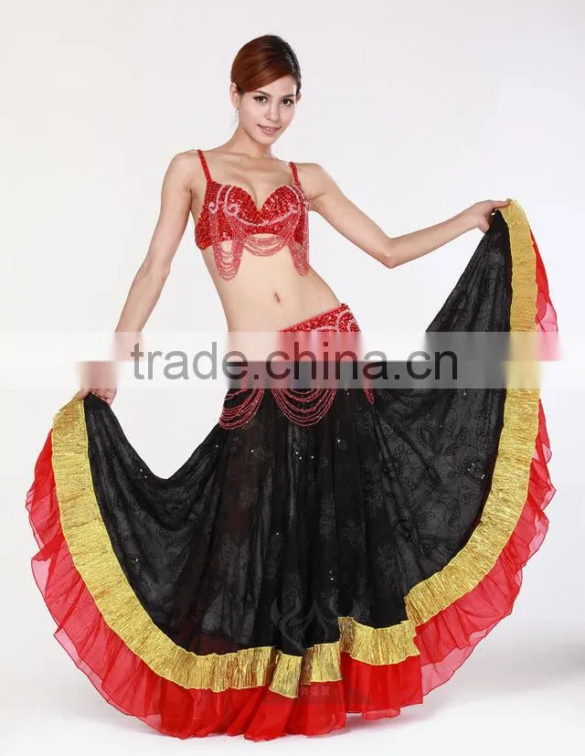 Black & Yellow Belly Dance Gypsy Skirt (QC1294)