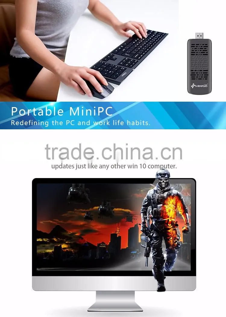 MeeGopad T05 Intel BayTrail Intel Atom Z3735F RAM 2GB DDR3L 2/4GB Windows 10 Mini PC Stick