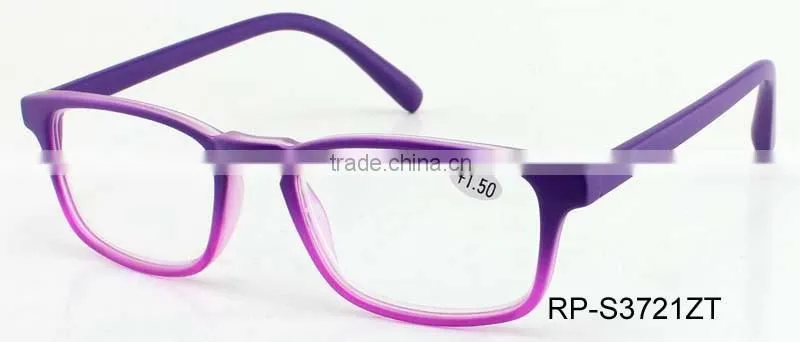 RP-S3721 Gradient colorful big frame hot fashion cheap plastic reading glasses