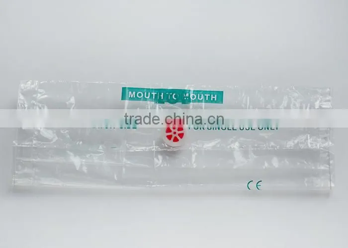 CE approved cpr face mask with one way valve for first aid breathing barrier