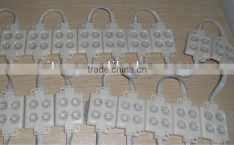 RGB color 5050 SMD injection type LED module,4pcs 5050 led,DC12V input