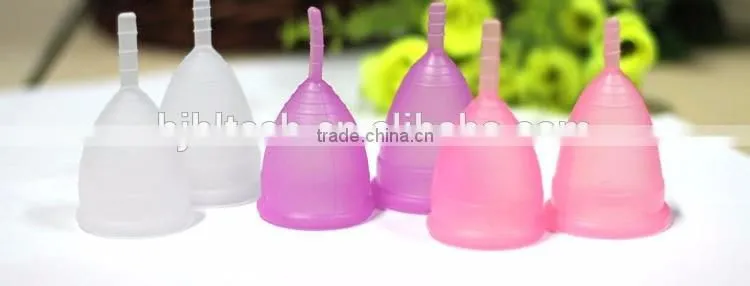 Feminine Hygiene Product Menstrual Cup Medical Silicone in Medical Grade with Small & Large size