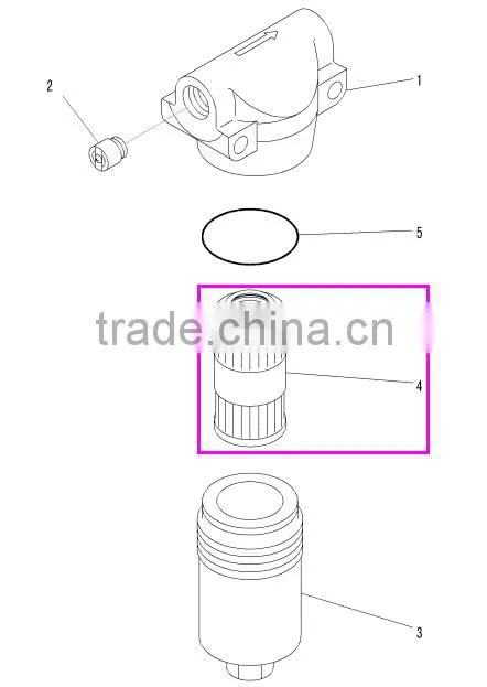 Construction machine Bulldozer D155AX-6 engine filter element 20Y-62-51691