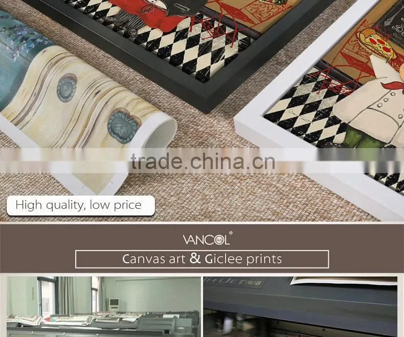 Double fat cook painting canvas,canvas printing for fat cook