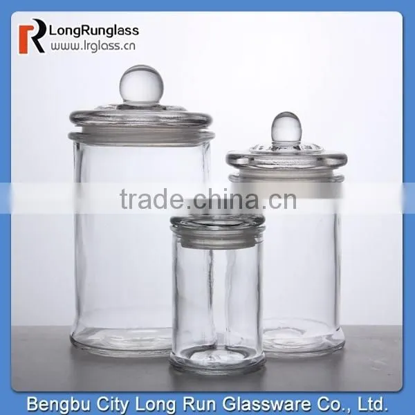 LongRun Durable thick glassware& glass jars with glass lid 2015 new product