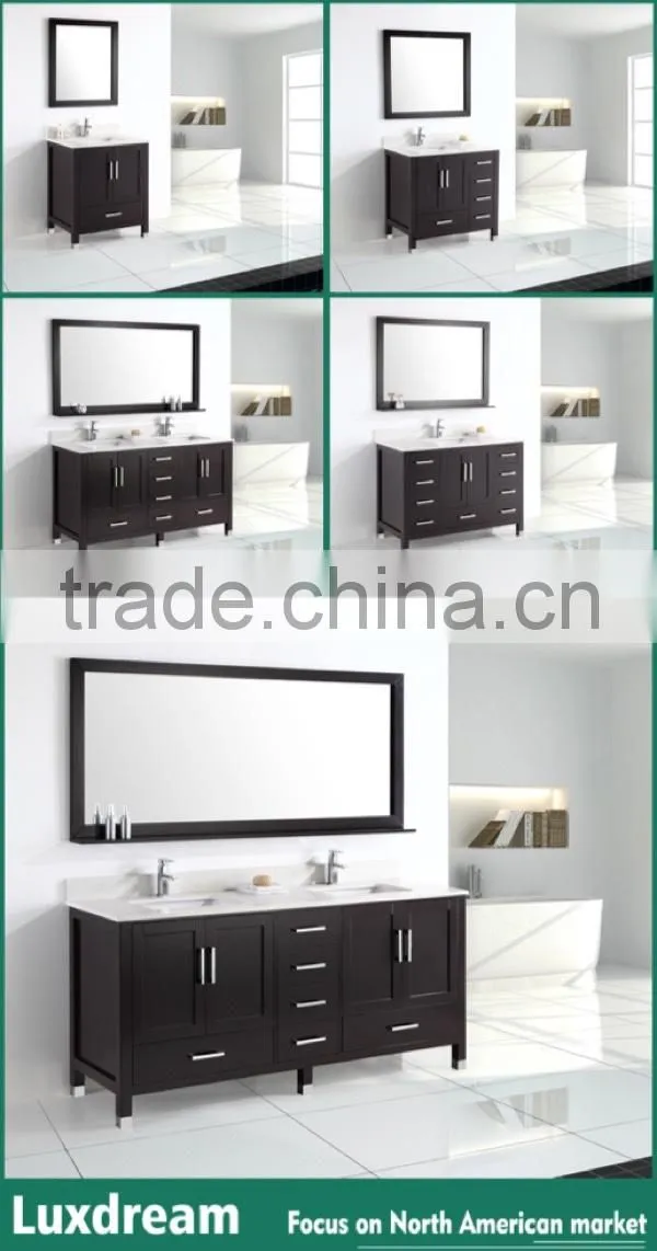 USA modern bathroom vanity series with quartz top