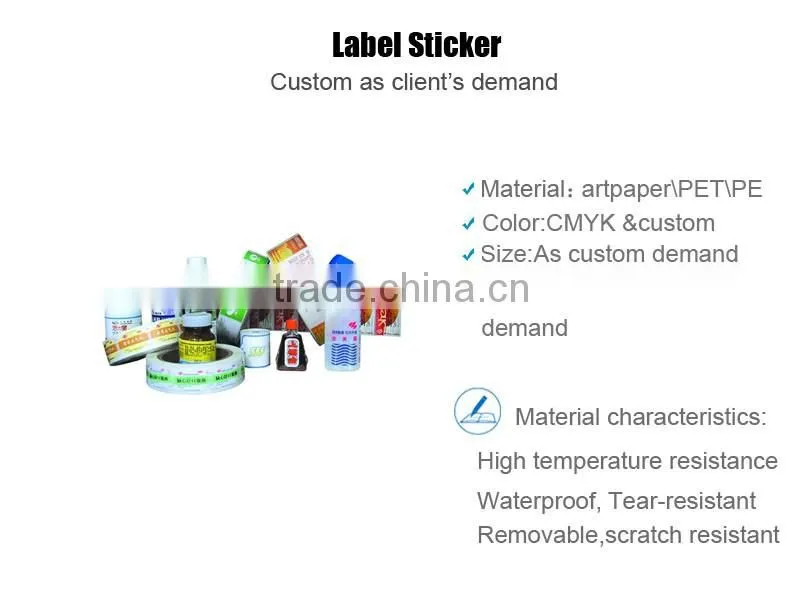 Custom Print Plastic Pvc Shrink Wrap Pharmaceutical Bottle Label