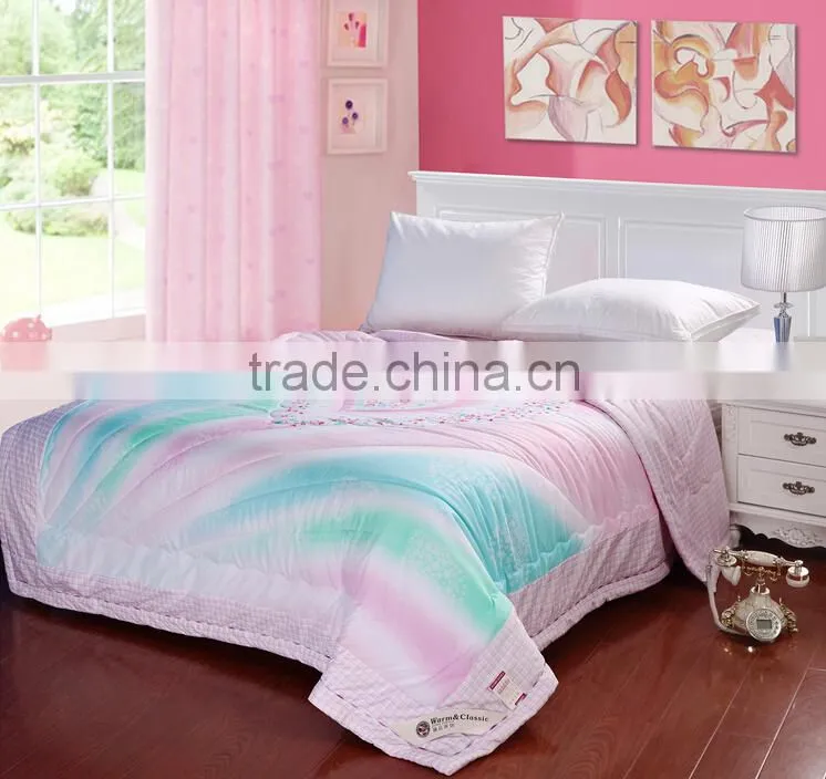 Hotel pure cotton fabric white duvet printed goose down filling wedding comforter set from china suppier