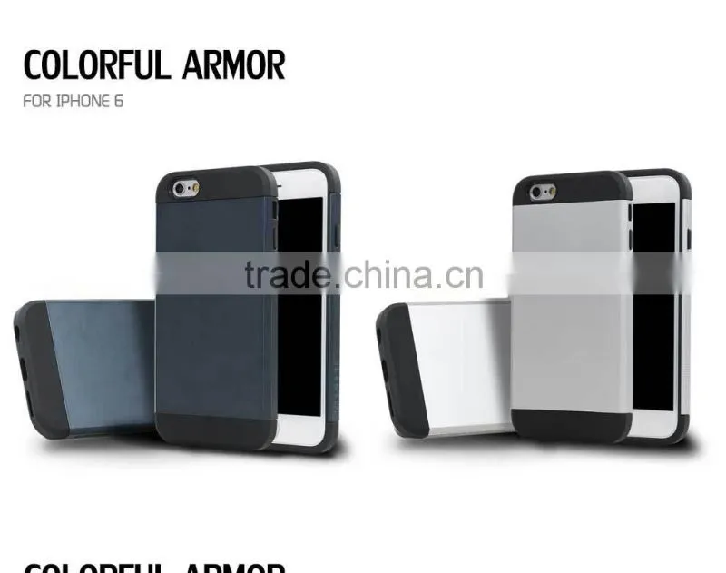 LZB hot selling Slim Colorful Armor phone case for iphone6,back cover case for iphone 6,for iphone 6 cover