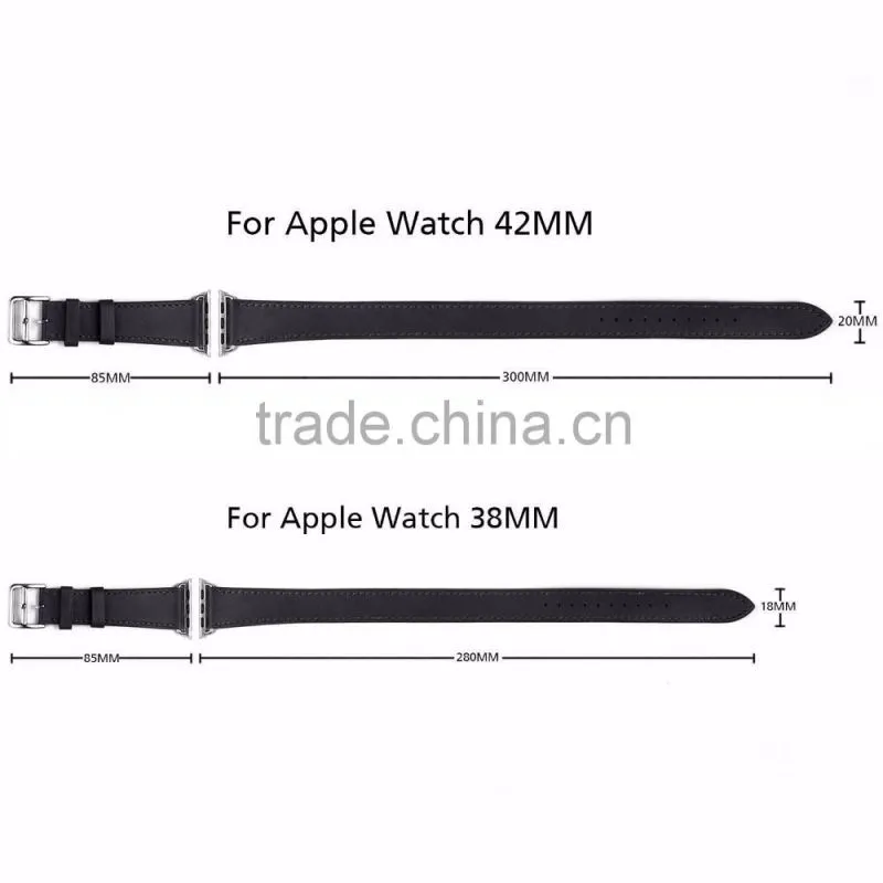 2016 Fashion and Popular Genuine Leather For Apple Watch Bandsfor man Strap 38mm With Various Colors&Customs
