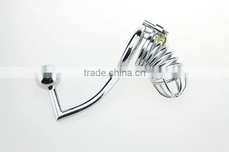Sex Product For Men Penis Lock Ring Fittings Locking Jewelry Armoire Retractable Steel Cable Lock