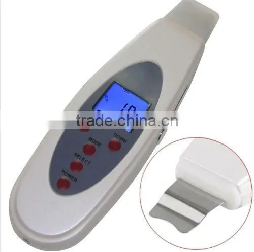 Mini ultrasonic wavecorded skin peeling skin scrubber beauty device