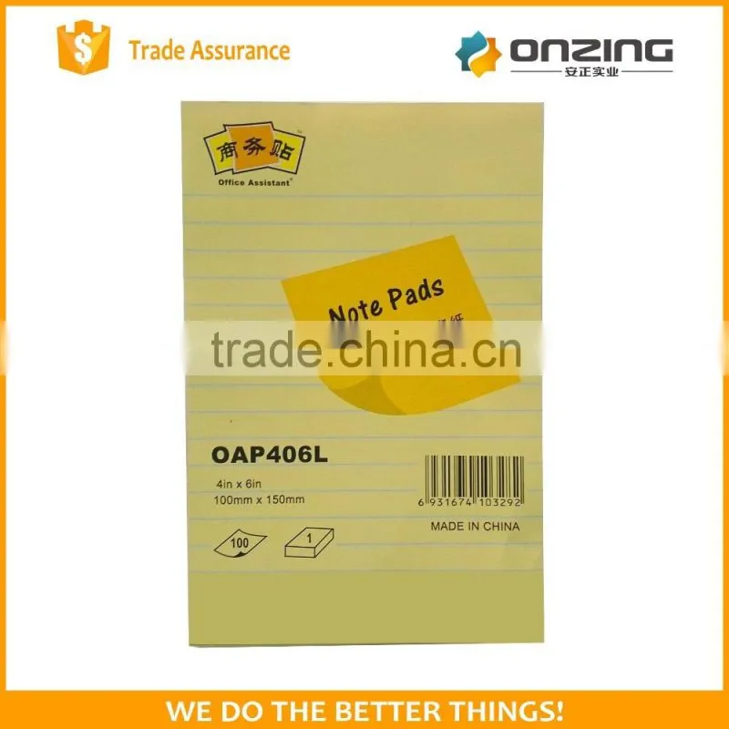 Customized yellow legal memo note pads writing paper