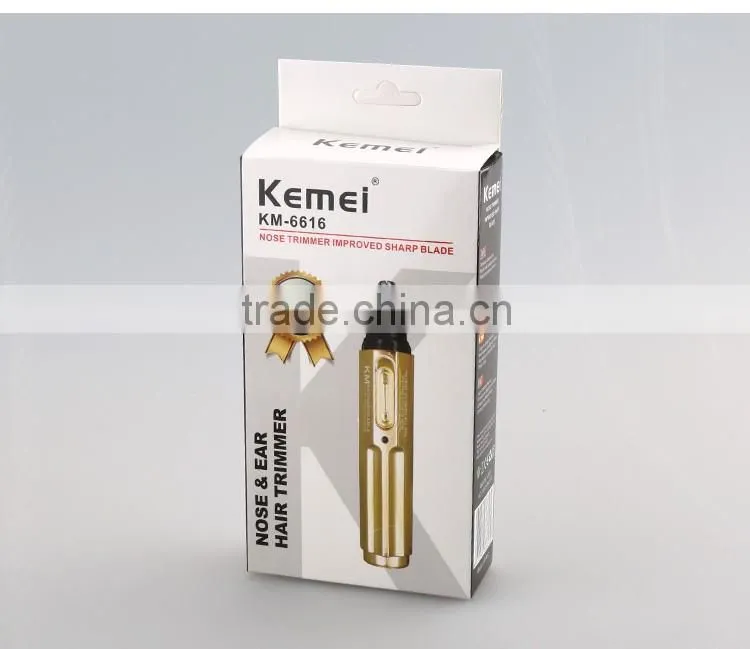Kemei6616 Modern Design Professional Nose & Ear Trimmer Electric Rechargeable Nose Trimmer for Men and Women