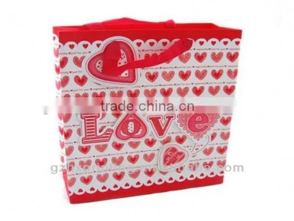 2015 Hottest Paper Gift Bag/Pape Bag with Self Adhesive/Christmas Gift Bag