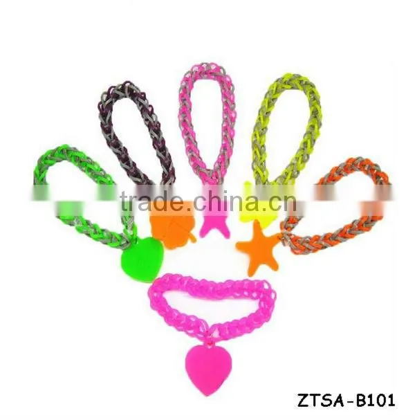 Latest Colorful Loom DIY Bands Rubber Bracelet ZTSA-B102